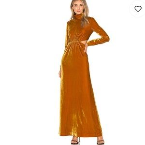 RONNY KOBO COLLECTION Sova Velvet Dress In Gold